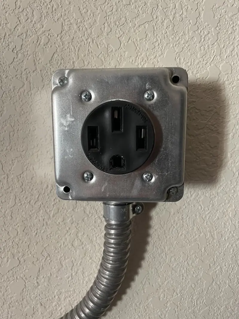 NEMA 14-50 outlet installed for Smart Home Electrical in McKinleyville